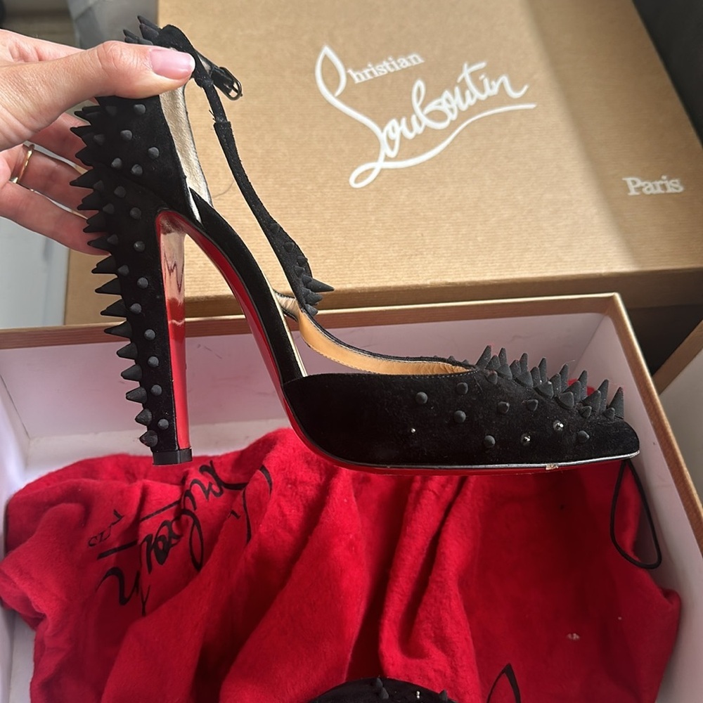 Spiked Louboutin heels sz 38 - Picture 9 of 14